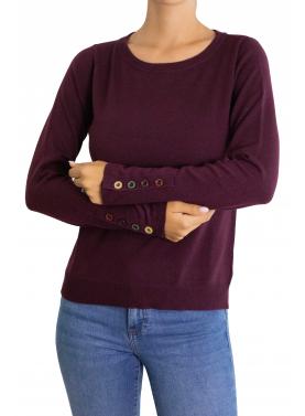 Maglia con dettagli di  bottoni colorati 